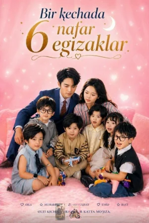 Bir kechada 6 nafar 6 egizaklar  1-2-3-4-5-6-7-10-20-30-50-60-70-80-90-95 Qism drama koreya seriali uzbek tilida Barcha qismlar 2026 HD skachat