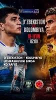 O‘zbekiston - Kolumbiya Jonli efir 18-06-2026